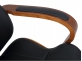 fotel biurowy obrotowy kółka MELILLA siedzisko drewno tapicerka