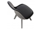 Zestaw Krzesło LINAE skandynawskie stołowe siedzisko polipropylen tapicerka CZARNE nogi CZARNE