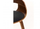 Krzesło z drewna i siedziskiem z czarnegou KINGSTON