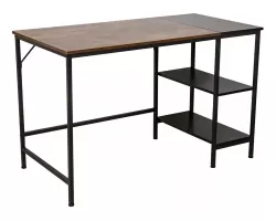Biurko industrialne OCA czarne 120x60 z blatem MDF drewno 
