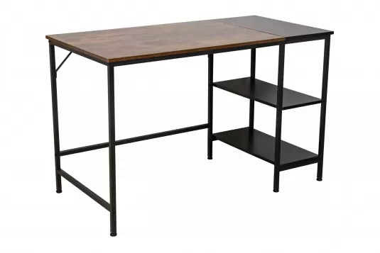Biurko industrialne OCA czarne 120x60 z blatem MDF drewno