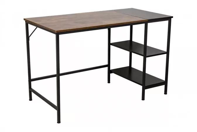 Biurko industrialne OCA czarne 120x60 z blatem MDF drewno