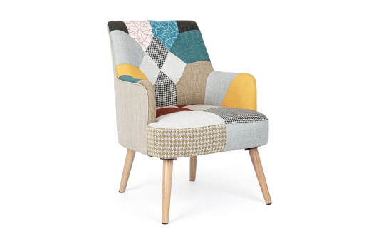 Fotel patchwork GALATEA materiał
