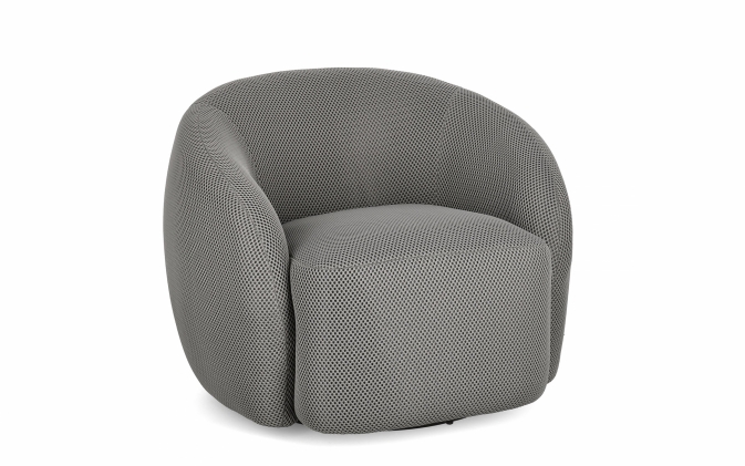 Szary fotel ONERVA Bizzotto – nowoczesny fotel obrotowy z poliestrową tapicerką
