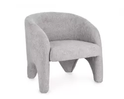 Szary fotel JUNKO – nowoczesny design, welurowa tapicerka i komfort Bizzotto