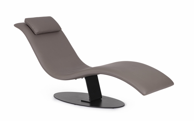 Taupe Szezlong VERMONT – elegancki szezlong Bizzotto z tapicerką o nowoczesnym kształcie