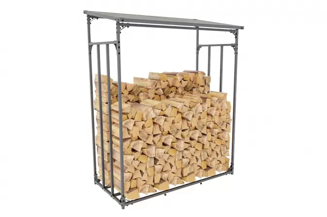 Wiata zadaszenie na drewno kominkowe metalowe 130x165x70 cm RUSTON M