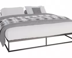 Metalowa podstawa łóżka niska SCAL 200x180x25,5 cm CZARNA