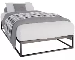 Metalowa podstawa łóżka niska SCAL 200x100x46,5 cm  CZARNA