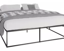 Metalowa podstawa łóżka niska SCAL 200x180x46 cm CZARNA