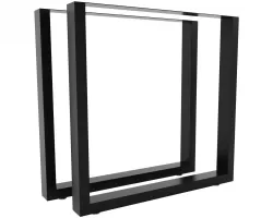 Zestaw czarnych nóg metalowych VELDE 30 do stolika kawoego szerokość 40 cm wysokość 43 cm