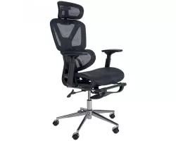 Ergonomiczny fotel biurowy GROV siedzisko materiał i opacie siatkowe / nogi obrotowe chrom