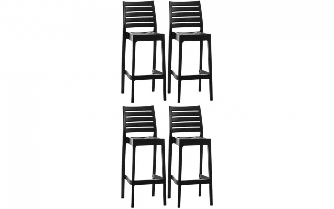 4x Sztaplowany hoker ARES z polipropylenu BRĄZOWEGO sztaplowany