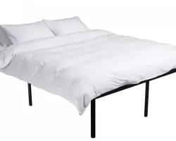Metalowa podstawa łóżka niska HAML 200x140x41 cm CZARNA