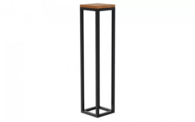 Stolik boczny w stylu loft MANTE 20x20x90 blat dębowy