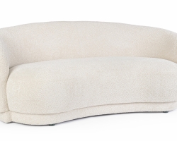 Jasnobeżowa sofa TECLA Bizzotto 2-osobowa – nowoczesna, bouclé, komfortowa