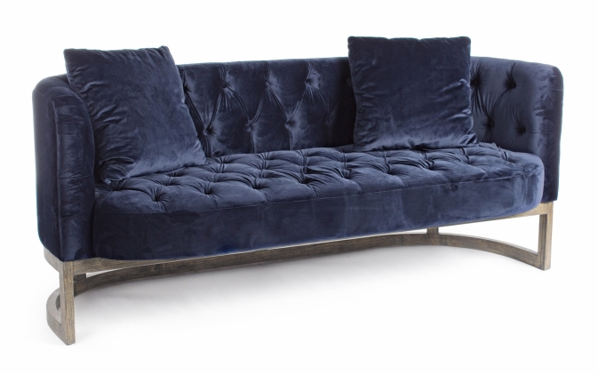Grasnatowa sofa MIDWAY 3-os Bizzotto – elegancka tapicerka, drewno dębowe, wykończenie capitonné