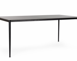 Czarny stół obiadowy REIJA 180×90 cm – Bizzotto | Stół prostokątny z efektem marmuru