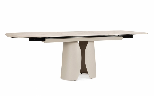 Beżowy stół do dużej jadalni ARDIS EXT rozkładany 180-240×95 – onyx, gres ceramiczny