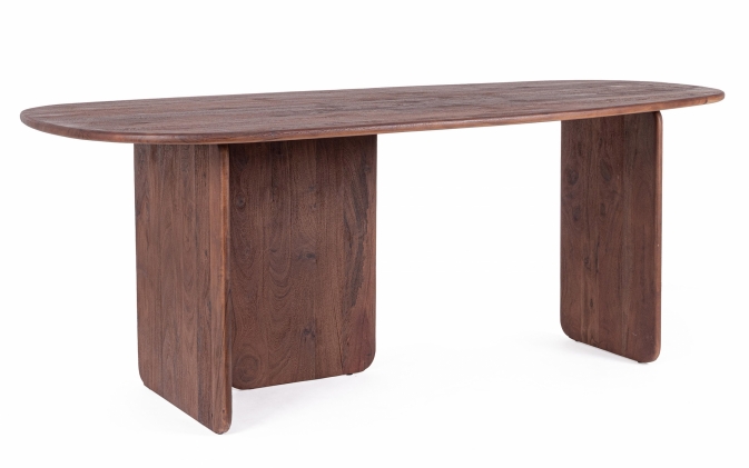 Brązowy stół NAYANA 200×100 drewno akacjowe, wykończenie piaskowane