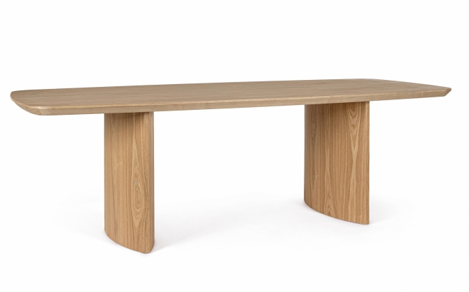 Przestronny stół prostokątny ODELIA 240×100, fornir dębowy, eleganckie wykończenie