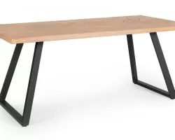 Stół DUKAT 180×90 z fornirowanym blatem i czarnymi nogami