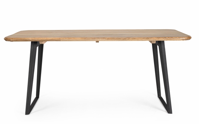 Naturalny stół NASHIK 175×90 z blatem z drewna mango i akrylowym wykończeniem