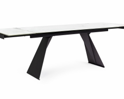 Nowoczesny stół BLAZAR EXT 160–240×90 z ceramicznym blatem i stalową podstawą