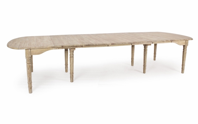 Stół dębowy rozkładany BEDFORD 152–382×120 z postarzaną powierzchnią i woskowym wykończeniem