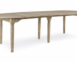 Elegancki stół dębowy rozkładany BEDFORD 110–272×110 z postarzaną powierzchnią i woskowym wykończeniem