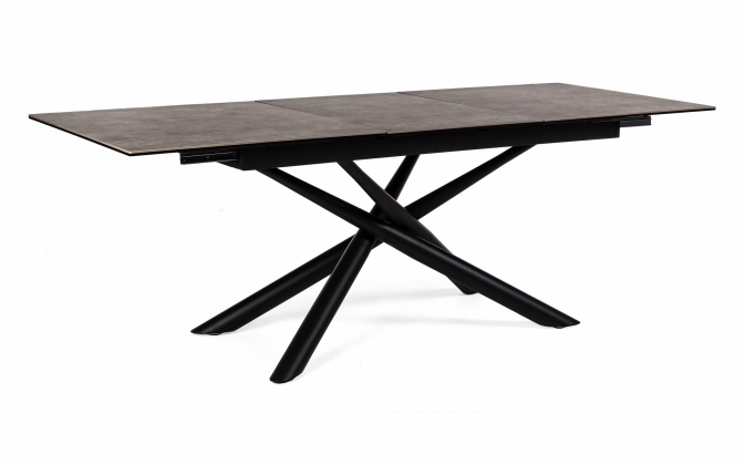 Stół ceramiczny rozkładany SEYFERT 160–220×90 z czarną podstawą