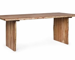 Stół z litej akacji ENEAS 200×95 — elegancki stół do jadalni z naturalnym wykończeniem