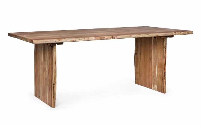 Stół z litej akacji ENEAS 200×95 — elegancki stół do jadalni z naturalnym wykończeniem
