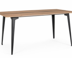 Stół do jadalni z drewnianym blatem MELYS 160×90 — elegancja i funkcjonalność w naturalnym stylu