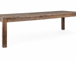 Stół prostokątny z drewna recyklingowanego KAILY 280×100 z efektem antycznym – unikalny design do jadalni