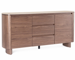 EXEKIEL komoda 160×39,5×85 cm – fornir orzech