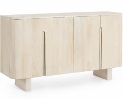 Komoda SERAPIS 150×40×84 cm – mango, 4 drzwi, wykończenie nitrocelulozowe