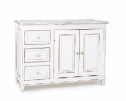 Komoda COLETTE 120×45×85 cm – mango, MDF, 2 drzwi i 3 szuflady