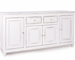 Komoda COLETTE 180×50×90 cm – mango, MDF, 4 drzwi i 2 szuflady