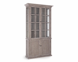 Witryna COLUMBIA 124×43×230 – elegancka witryna z jesionu i szkła, 4 drzwi