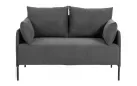 Sofa do salonu 2-osobowa ZIDE ciemnoszary z poduszkami - zdjęcie 11