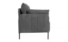 Sofa do salonu 2-osobowa ZIDE ciemnoszary z poduszkami - zdjęcie 12