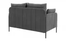 Sofa do salonu 2-osobowa ZIDE ciemnoszary z poduszkami - zdjęcie 13
