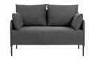 Sofa do salonu 2-osobowa ZIDE czarny z poduszkami - zdjęcie 4