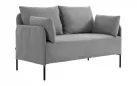 Sofa do salonu 2-osobowa ZIDE jasnoszary z poduszkami - zdjęcie 15