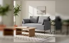 Sofa do salonu 2-osobowa ZIDE jasnoszary z poduszkami - zdjęcie 17
