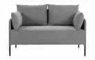 Sofa do salonu 2-osobowa ZIDE jasnoszary z poduszkami - zdjęcie 18